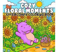 Cozy Floral Moments Cute & Comfy Coloring Book: Cute Animals Exploring Blooming Gardens Making Bouquets and Enjoying Comfy Flower Filled Scenes with Bold and Easy Designs for Stress Relief