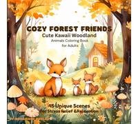Cozy Forest Friends: Cute Kawaii Woodland Animals Coloring Book for Adults - Adorable Nature Scenes for Stress Relief, Relaxation and Mindfulness - ... and Markers (Cozy Forest Friends Volume: 1)