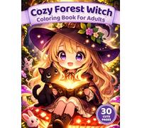 Cozy Forest Witch Coloring Book for Adults: Cute and Magical Woodland Designs for Stress Relief