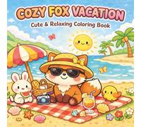 Cozy Fox Vacation: Cute & Relaxing Coloring Book for Kids Ages 3-8 (Cozy Fox Adventures Series)