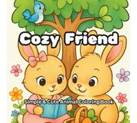 Cozy Friend: Simple & cute animal coloring book