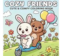 Cozy Friends: Coloring Book for Adults and Teens, Cute Animal Characters with Easy and Simple Designs for Relaxation