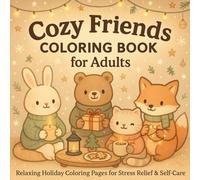 Cozy Friends Coloring Book for Adults: Relaxing Holiday Coloring Pages for Stress Relief & Self-Care - Cute Cozy Animals, Winter Scenes & Perfect Stocking Stuffers Gift for Women