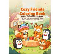 Cozy Friends Coloring Book: Funny Animal Adventures: 50 Silly, Cute & Cozy Coloring Pages Filled with Hilarious Animal Moments (Cozy Animal Coloring Series)