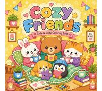 Cozy Friends Coloring Book: Relaxing Pages With Cute Animal Companions for Kids, Teens, and Adults, Featuring Cozy Scenes and Simple Designs for Creative Coloring Time