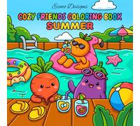 Cozy Friends Coloring Book Summer: Cute Fruit and Vegetable Characters for Relaxation - 50 Adorable Cozy Designs for Stress Relief!