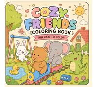 Cozy Friends Coloring Book Super Cute Animal Adventures with Easy and Relaxing Designs for Kids, Teens & Adults: 35 Cozy Animal Scenes to Color for ... Stress Relief (Cozy Animals Coloring Book)