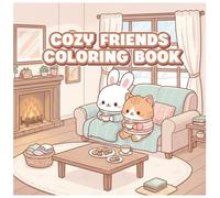 Cozy Friends Coloring Book: Super Cute Animal Characters in Cozy Everyday Moments | Easy & Relaxing Coloring Pages for Adults and Teens