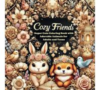 Cozy Friends: How to relax and have fun with super cute coloring book with adorable animals for adults and teens