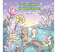 Cozy Friends in Gem Forest: A Bold and Easy Coloring Book: Detailed Yet Relaxing Scenes of Magical Treehouses, Crystals, and Cute Animals for Adults and Teens.