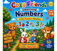 Cozy Friends Learning Numbers: A Fun Counting, Tracing and Coloring Book for Kids Ages 3-6 (Numbers 1-20 Activity Book): Learn to Count, Trace and ... Workbook for Toddlers and Kindergarten Kids