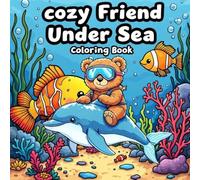 Cozy Friends Under Sea Coloring Book: A Cute and Calming Ocean Adventure for Kids Ages 4-8 Featuring Adorable Sea Creatures, Mermaids, Whales, Turtles