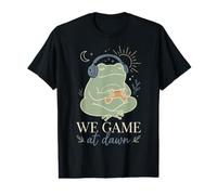 Cozy Frog Controlador de Auriculares Gamer We Game at Dawn Camiseta gráfica económica