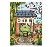 Cozy Frog Matcha House: Bold & Easy Coloring Book for Adults and Teens | Cute Japanese Tea House, Matcha Desserts, Kawaii Animals & Relaxing Cozy Scenes