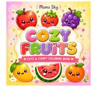 Cozy Fruits Coloring Book: Cute & Comfy Coloring Book with 40 Adorable Fruit-Themed Coloring Pages for Kids, Teens & Adults