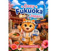 Cozy Fukuoka Cat of Japan: Cute and Relaxing Coloring Book Featuring Fukuoka Landmarks, Local Food, Festivals, and Adorable Cats (Cozy Cat of Japan Series)