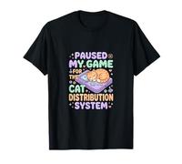 Cozy Gamer Girl Cat Sistema de distribución de Rescate perdido Camiseta