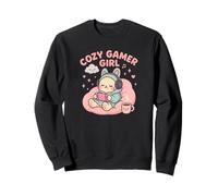 Cozy Gamer Girl Kawaii Cat - Consola de Juegos en Colores Pastel Sudadera
