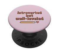 Cozy Gamer Pixel Art Introvertido Pero Bien nivelado PopSockets PopGrip Adhesivo
