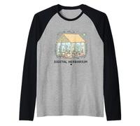 Cozy Gaming Digital Botanist Aesthetic Farming Sim Camiseta Manga Raglan