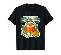 Cozy Gaming Pixel Art Cocoa Cat Autumn Gamer Camiseta gráfica económica