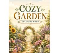 Cozy Garden Coloring Book: Beautiful Flower Gardens, Sunflower Fields, Botanical Scenes, and Charming Garden Life Adult Coloring Pages for Stress Relief