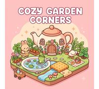 Cozy Garden Corner Coloring Book: Coloring Pages for Frog Bunny Goose Lovers, Cute Garden Corner , Plants Flowers, 8.5x8.5 inches, 101 Pages, Adorable Garden Scenes
