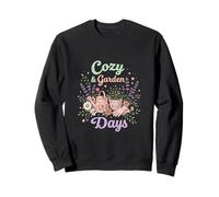 Cozy Garden Days Floral Cottagecore Diseño estético Sudadera