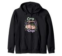 Cozy Garden Days Floral Cottagecore Diseño estético Sudadera con Capucha