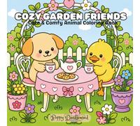 Cozy Garden Friends Coloring Book: 30 Cute and Relaxing Puppy & Duck Garden Scenes for Adults, Teens, and Kids