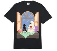 Cozy Ghost Book Lover Spooky Season Reading Nook Comfort Colors Adult Heavyweight T-Shirt