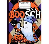 Cozy Ghost Holding Beer Can Composition Book | College Ruled Funny Halloween Journal For Office, College and Spooky Season Fans