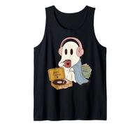 Cozy Ghost Music Lover Good Vibes Cozy Sounds Camiseta sin Mangas