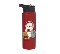 Cozy Ghost Music Lover Good Vibes Cozy Sounds Stainless Steel Insulated Water Bottle