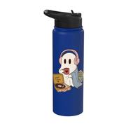 Cozy Ghost Music Lover Good Vibes Cozy Sounds Stainless Steel Insulated Water Bottle