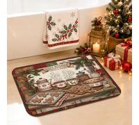 Cozy Gingerbread Kitchen Holiday Quote - Alfombra de baño de 50,8 x 81,3 cm
