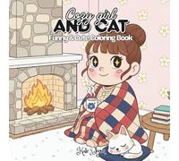 Cozy Girl And Cat: Funny & Cute Coloring Book