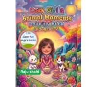 Cozy Girl & Animal Moments Coloring Book for Ages 4-8: 120 Cute & Easy Coloring Pages with Sweet Girls, Adorable Animals, Nature Fun, Friendship Adventures & Relaxing Cozy Scenes for Creative Kids