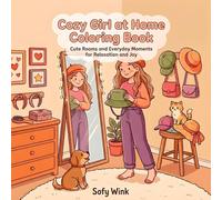 Cozy Girl at Home: Coloring Book for Adults and Teens Cute Rooms and Everyday Moments for Relaxation and Joy