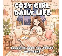 Cozy Girl Daily Life: Cute Coloring Book for Adults and Teens, Relaxing Self-Care, Home Life, and Cute Everyday Moments with Pets, Nature & Cozy Vibes
