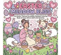 Cozy Girl Easter and Spring Coloring Book: Bold and Incredibly Detailed Coloring Book of Cozy Girl | 40 Hygge Inspired Designs for Adults and Teens with High Detail | 8.5 x 8.5 inches