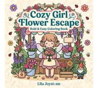 Cozy Girl Flower Escape Coloring Book: Bold and Easy Coloring Book for Adults and Teens Featuring Cute Floral Designs for Relaxation and Stress Relief