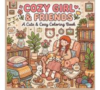 Cozy Girl & Friends: Cute and Fuzzy Coloring Book for Adults & Teens, Featuring Adorable Moments, Everyday Activities, (Cozy Girl Series)