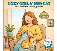 Cozy Girl & Her Cat: Relaxation Coloring Book