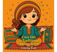 Cozy Girl in Traditional Indian Attire Coloring Book: Peaceful Moments in Vibrant Indian Style