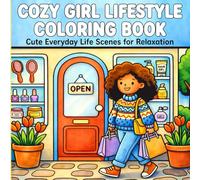 Cozy Girl Lifestyle Coloring Book Cute Everyday Life Scenes for Relaxation: 40 Adorable Moments, and Relaxing Everyday Activities To Color For Adults and Teens