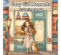 Cozy Girl Moments Coloring Book: Bold & Easy Coloring Pages Featuring Cozy Everyday Life, Self-Care, Reading, Baking, Coffee, Nature, and Relaxing Moments