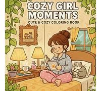 Cozy Girl Moments Cute & Cozy Coloring Book: Adorable Daily Life Scenes for Relaxation and Stress Relief | Cozy Coloring Book for Girls, Teens, and Women