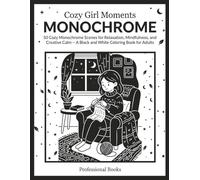 Cozy Girl Moments Monochrome Coloring Book: 50 Cozy Monochrome Scenes for Relaxation, Mindfulness, and Creative Calm - A Black and White Coloring Book for Adults (Monochrome Moments Coloring Series)