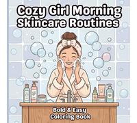 Cozy Girl Morning Skincare Routines: Bold & Easy Coloring Book of Relaxing Self-Care Rituals and Girl Therapy Aesthetics for Adults
